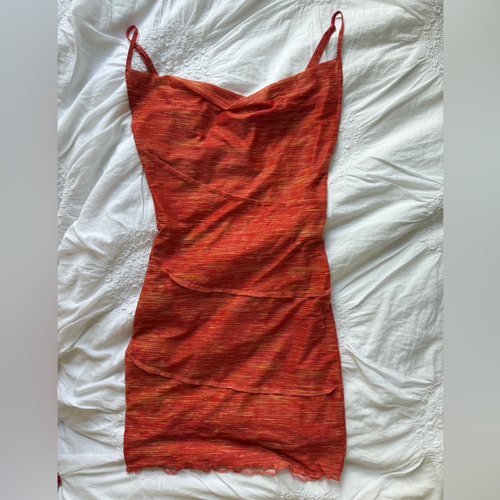 Motel mesh mini bodycon dress